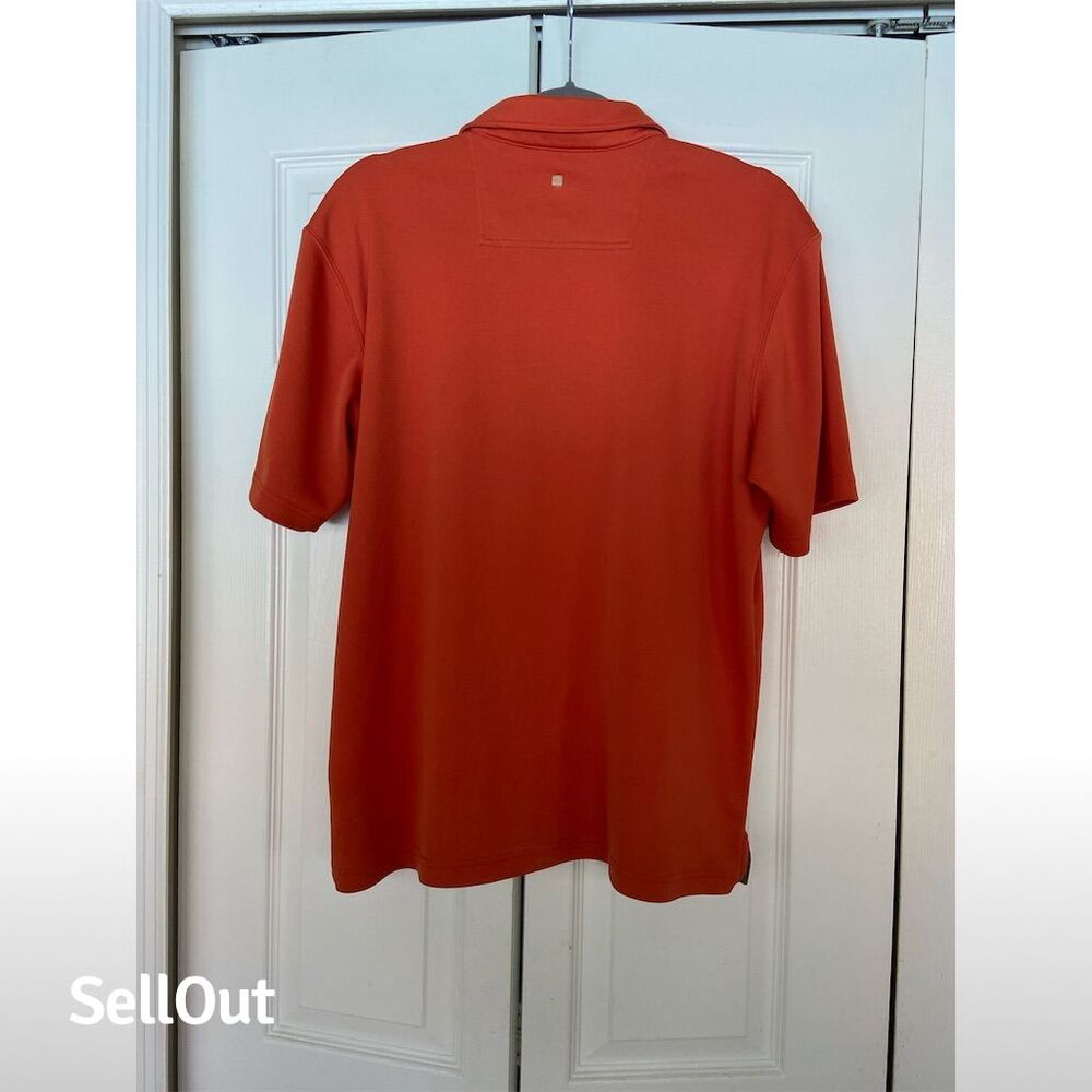 Quiksilver Men's Polo Shirt Orange Short Sleeve Size M Lightweight - Picture 4 of 4